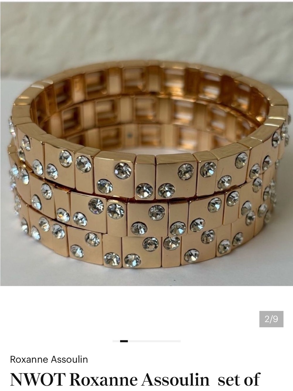 Set of three Roxanne Assoulin twinkle twinkle Stretch Bracelets - Picture 2 of 8